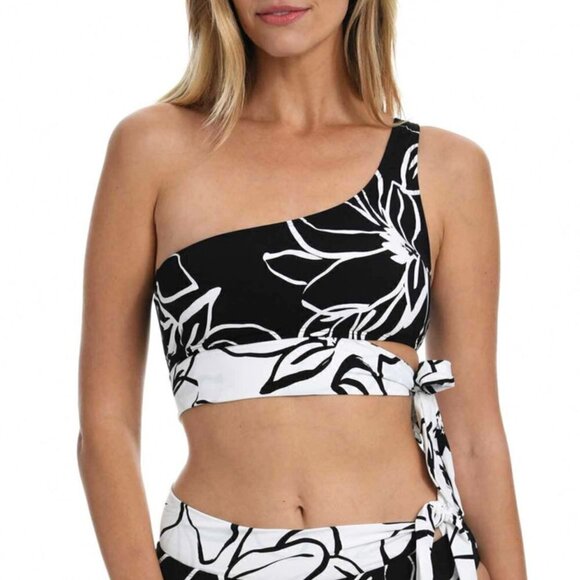 La Blanca Other - NWT La Blanca Women's Moonlit Floral One Shoulder Sash Swim Top